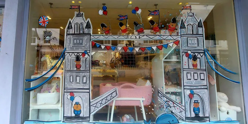 Window art for business - Tower Bridge scene