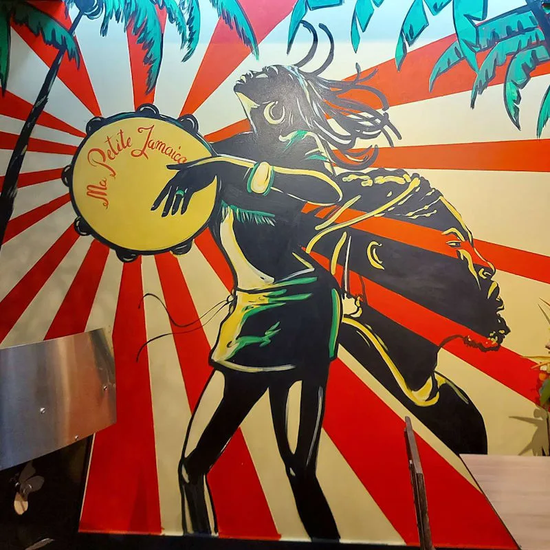 Feature wall - Caribbean theme